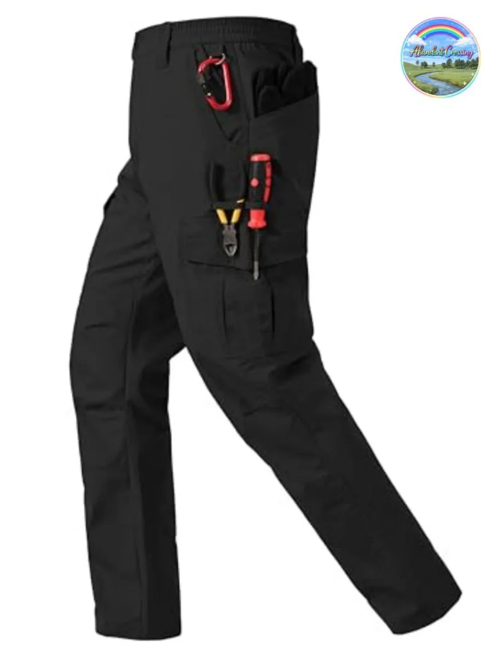 Men's Ripstop Waterproof Cargo Pants with 7 Pockets Tactical Hiking Work